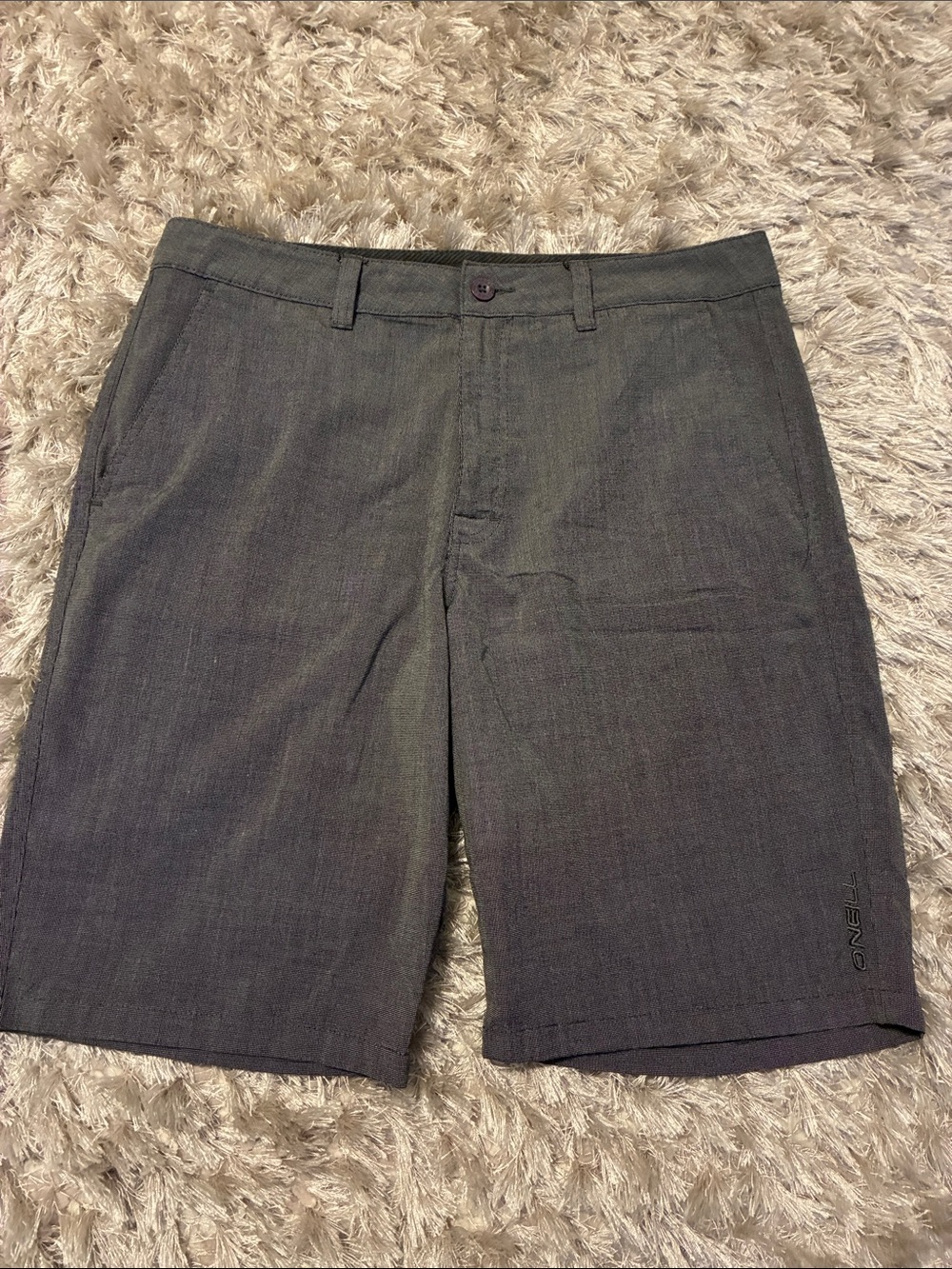 O'Neill Men's Charcoal Flat Front Shorts